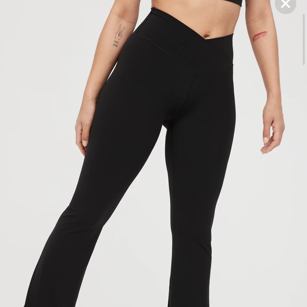 OFFLINE By Aerie Real Me High Waisted Crossover Flare Legging
